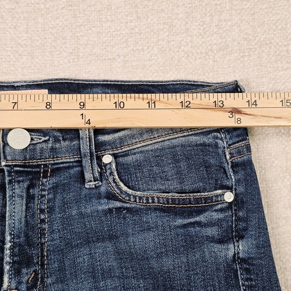 Mother Denim Medium Wash Raw Hem Cut Off Jean Shorts 6.5" inseam Size 26 - Picture 8 of 12